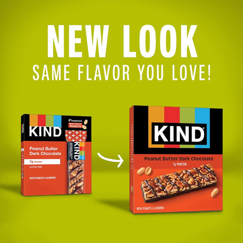 8g 36 Count KIND Nut Bars, Peanut Butter Dark Chocolate, Healthy Snacks, Gluten Free, Protein