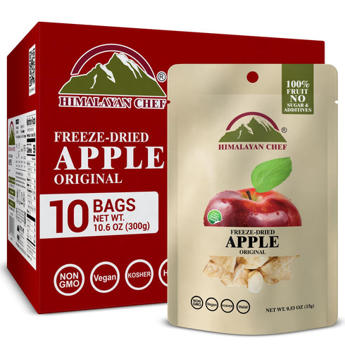 Himalayan Chef Freeze-Dried Apple 15g/Each (Pack of 10) | Organic Dried Fruit