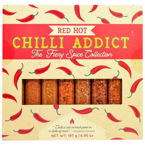 eat.art Red Hot Chilli Addict | Gourmet Selection of Fiery Red Hot Spice Blends | 8-Pack Gift Set