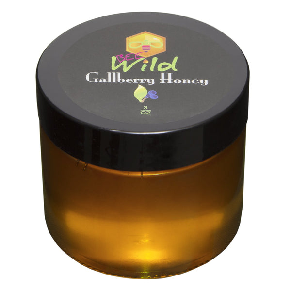 Bee Wild 100% Pure Raw Organic Unfiltered Honey - Gallberry, 3 ounce
