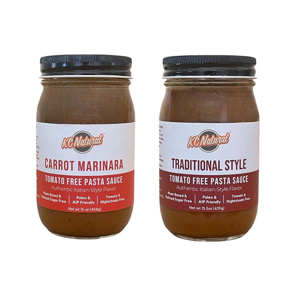 KC Natural Tomato-Free Pasta Sauce Combo Pack, Traditional Style & Carrot Marinara,