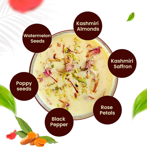 50g Summer Anadi Sutra Freeze Dried Thandai Powder | Traditional Indian Thandai Drink Mix with Almonds, Pistachios
