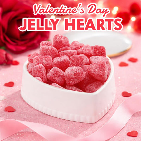 5lb Pack Gummy Valentine Cherry Jelly Hearts Candy, of Valentine's Day Candy Bulk, Ideal Valentines Day Candy