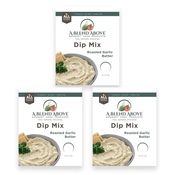 A Blend Above Roasted Garlic Butter Dip Mix (3 Pack) - Gluten-Free, No MSG, Easy to Make