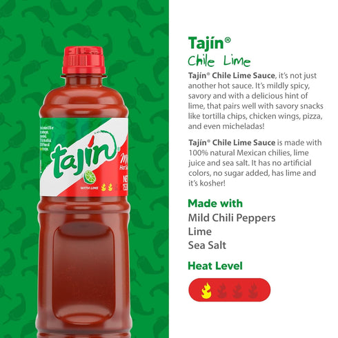 15.38oz (Pack 12) Tajin Mild Hot Sauce