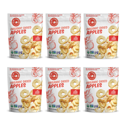 Made In Nature Organic Dried Apple Rings, 3 Ounce (Pack of 6)