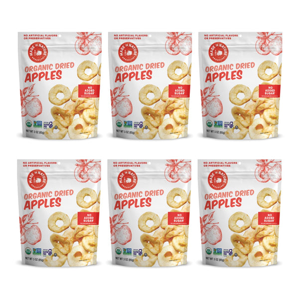 Made In Nature Organic Dried Apple Rings, 3 Ounce (Pack of 6)