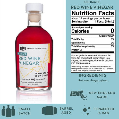 8.5oz 16.9oz American Vinegar Works - Organic Extra Virgin Olive Oil & Red Wine Vinegar - of Red Wine Vinegar