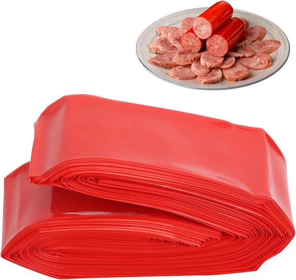 Tissting Sausage Casing Inedible, 20m x 45mm/65ft x 1.8in Plastic Sausage Case,