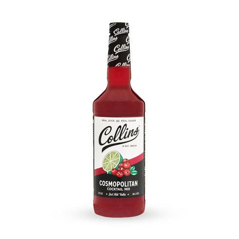 32 oz Collins Cosmopolitan Mix, Made With Real Cranberry Juice, Lime Juice, with Natural Flavors, Cosmo Cocktail Mixer