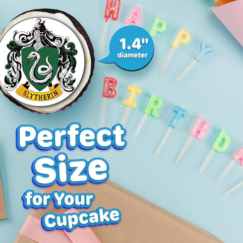 30 x Cupcake Toppers - Wizarding World Inspired Collection of Edible Cake Decorations, Uncut on Wafer Sheet