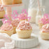 36 PCS Oh Baby Cupcake Toppers - Glitter Baby Shower Cupcake Picks Decorations for Kids Birthday Party Supplies (Pink)