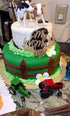 Mr and Mrs Cake Toppers – Rustic Flower Tree Wood Wedding Party Engagement Decoration