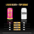 4 12 Oz (Pack 12) Liquid Death Soda-Flavored Sparkling Water - Modern Variety, Less Sugar*, Huge Flavor, No Caffeine