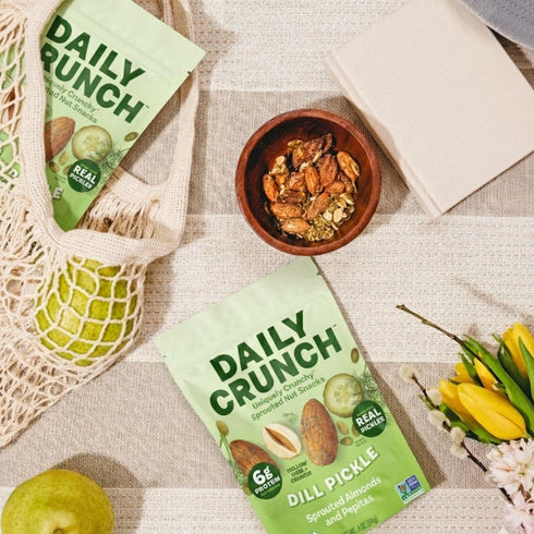 4 Daily Crunch, Almonds Pepitas Sprouted Dill Pickle, Ounce