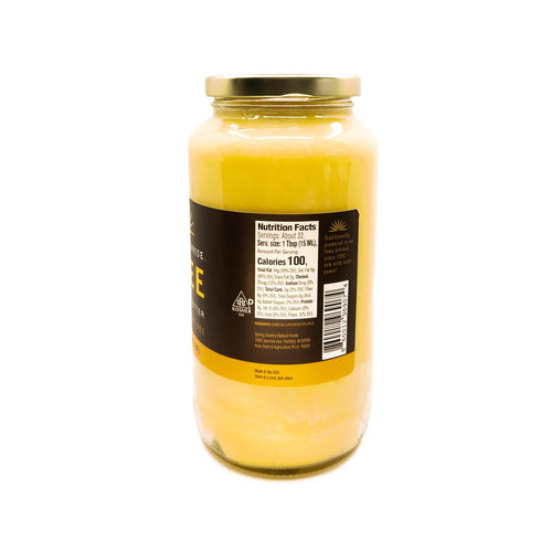 32 oz Spring Sunrise Classic Ghee - Clarified Butter, rBST Free, Certified Kosher, Ghee for Cooking & Baking - Gluten