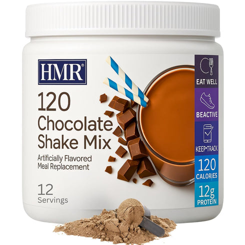 120 12g 12 HMR Chocolate Shake Meal Replacement Powder | Chocolate Shake Mix to Support Healthy Weight Loss |