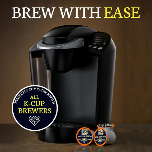 100% 12 Dancing Moon Coffee Pods - Jamaica Blue Mountain Medium Roast - K-Cup Compatible Keurig Coffee Pods