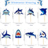 40 PCS Shark Theme Cupcake Toppers - Kids Birthday Party Supplies Decorations