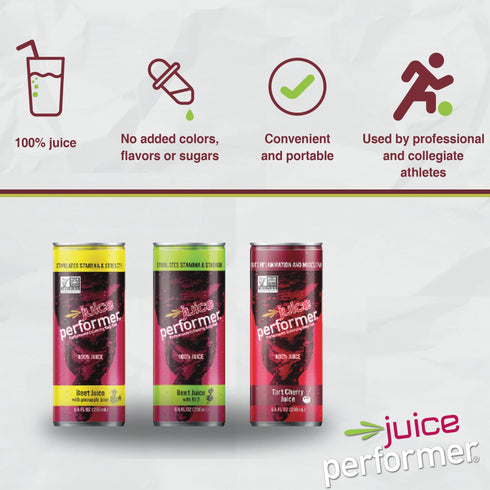 8.4 Fl.Oz. (12 Juice Performer Beet Juice with Pineapple Juice - Natural Beetroot & Pineapple - Boosts Stamina