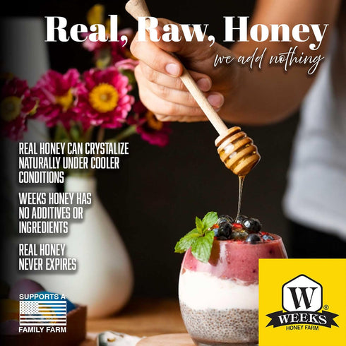 1960 (16 oz 3 Pack) Group WHF Blackberry Honey - Weeks pure, raw & unfiltered American blackberry honey is kosher