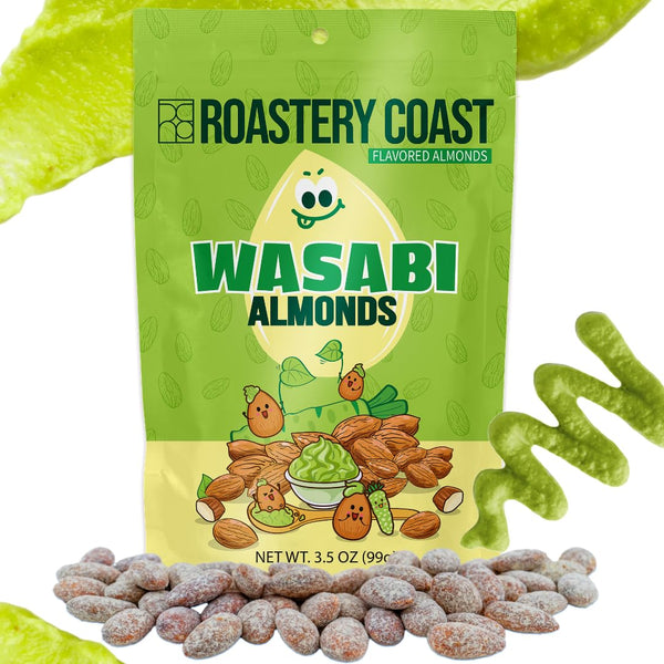 Roastery Coast - Wasabi Almonds | Sweet and Zesty Wasabi Flavor| Flavored