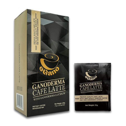 eGano 2 (21g 20 Boxes Premium Ganoderma Cafe Latte Instant Coffee With Ganoderma Lucidum Extract x Sachets/Box)