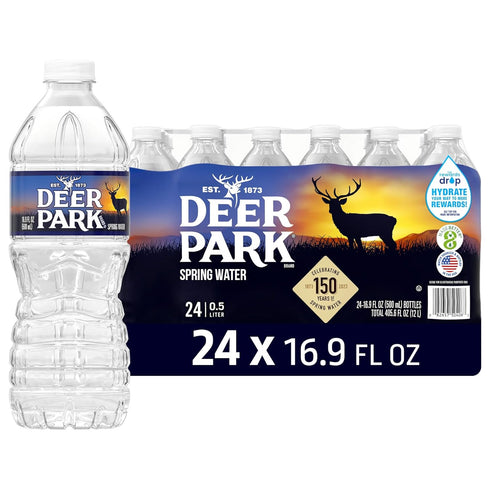 Deer Park Spring Water, 24 Pack Crisp Refreshing Taste 16.9 Fl Oz