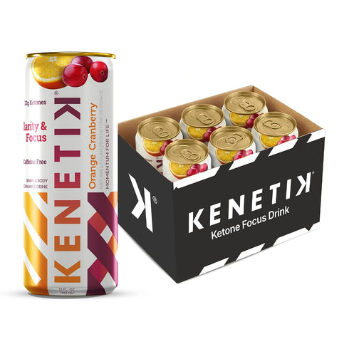 Kenetik Ketone Focus Drink - Plant-Based D-BHB Bioidentical Ketones for Caffeine-Free Focus