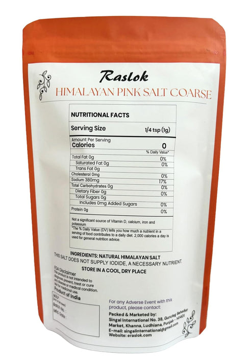 (3.52 Ounces,100gm) Raslok Himalayan Pink Salt | Coarse Grain
