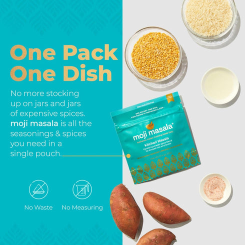Set 4-Packs 12-16 moji masala Indian Spice Kits Kitchari Masala Spice Blend Spice Mix for Authentic Indian Food at Home