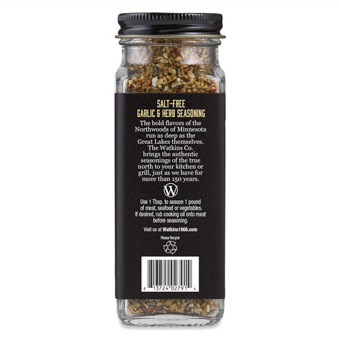 Watkins Salt-Free Organic Garlic & Herb Seasoning, 2.3 oz, 1-Pack