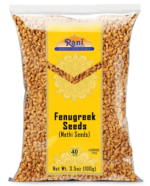 Rani Fenugreek (Methi) Seeds Whole 3.5oz (100g) - All Natural, Vegan, Gluten Friendly, Non-GMO, Indian Origin
