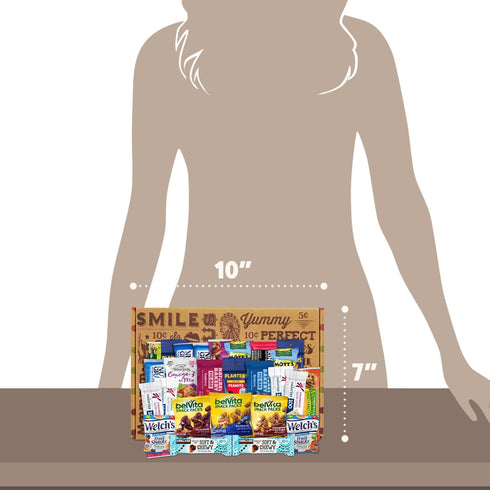 (28 Count) Healthy Snack Variety Box for Adults - Deluxe Assortment with Granola Bars, Nut Mixes, and Fruit Snacks