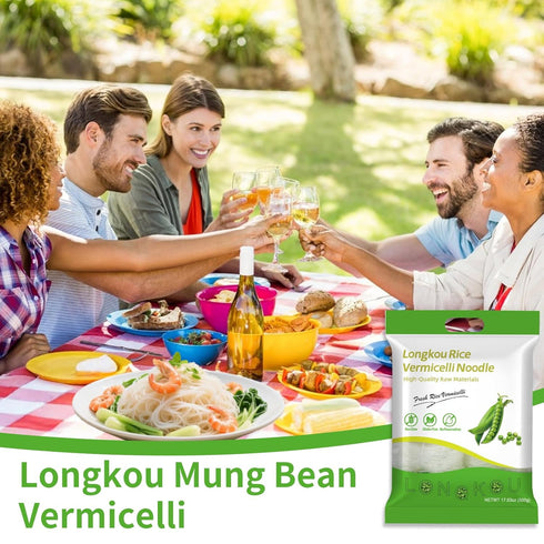 Kesasmei 2Pack Glass Noodles,Premium Crystal Vermicelli,Mung Bean Thread Noodles, Stir-Fries, Soups, Salads