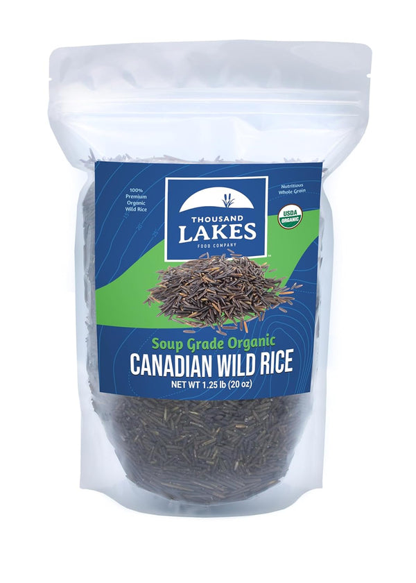 Thousand Lakes Organic Canadian Wild Rice - Soup Grade - 1.25 pounds