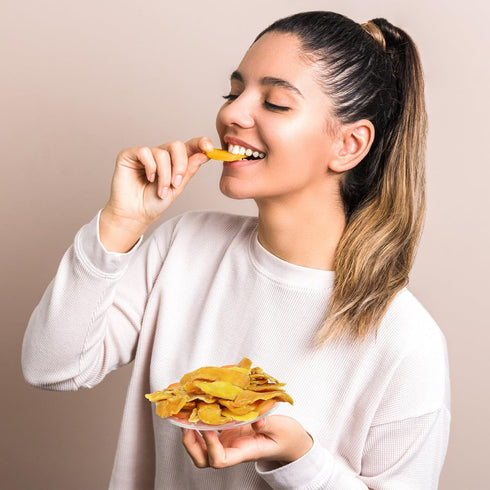 4 Pack, Dried Mango Slices - Pound Bulk Soft & Juicy Sweet Dried Mango Healthy Snack, Delicious Texture, Chewy Ripened