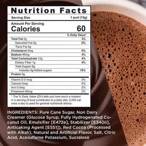 Pack, 48ct, Maud's Flavored Hot Chocolate Variety Single Serve Pods, Compatible with Keurig K Cups Maker
