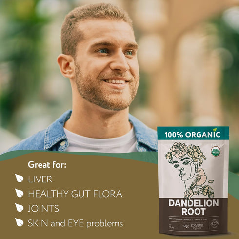 (16 oz.) Dandelion Root Tea Loose Organic Dandelion Root Herb - Te de Diente de Leon Organico Natural - Liver Cleanse