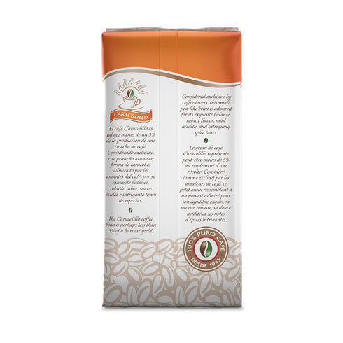 16 oz (Pack 4) Caf Santo Domingo Caracolillo, Bag, Whole Bean Peaberry Coffee - Product from the Dominican Republic