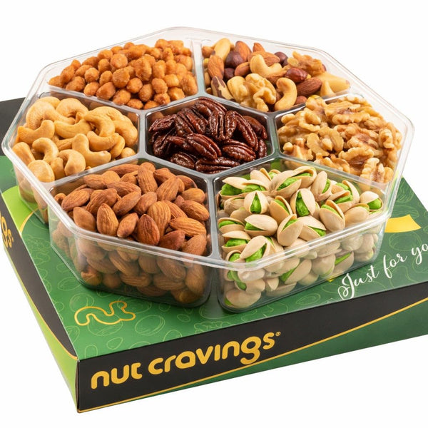 NUT CRAVINGS - Easter Mixed Nuts Gift Basket in Green Gold Box