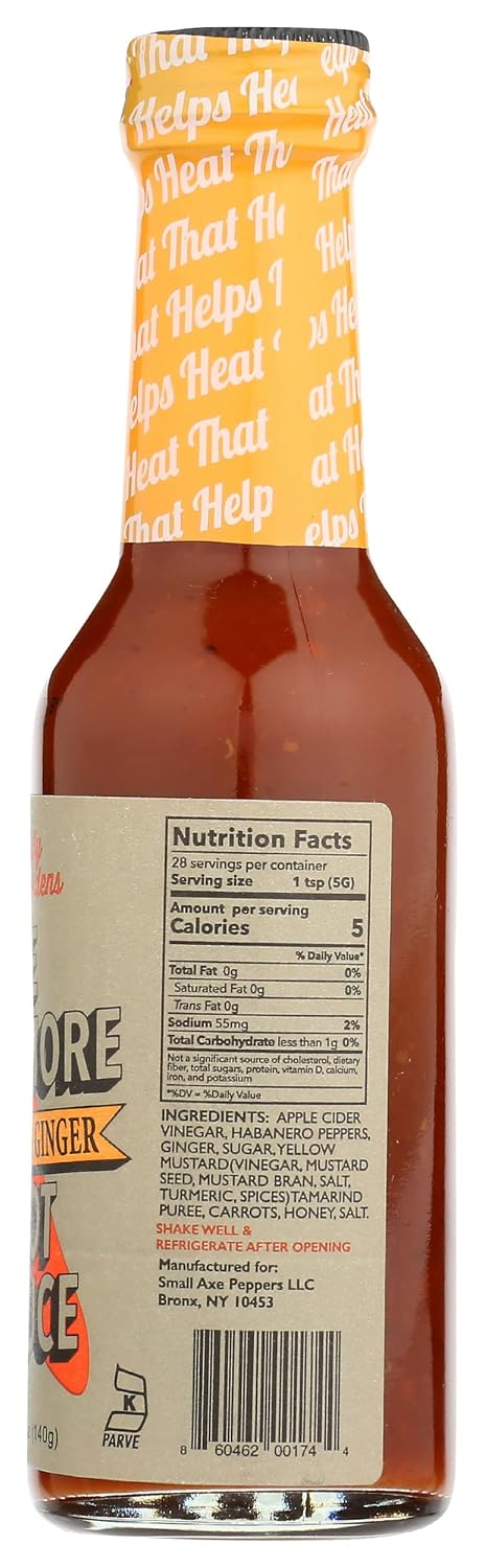 5 OZ SMALL AXE PEPPERS The Baltimore Habanero Ginger Hot Sauce