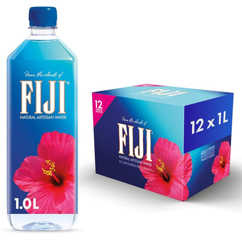 FIJI Natural Artesian Bottled Water, 1 Liter / 33.8 Fl Oz (Pack