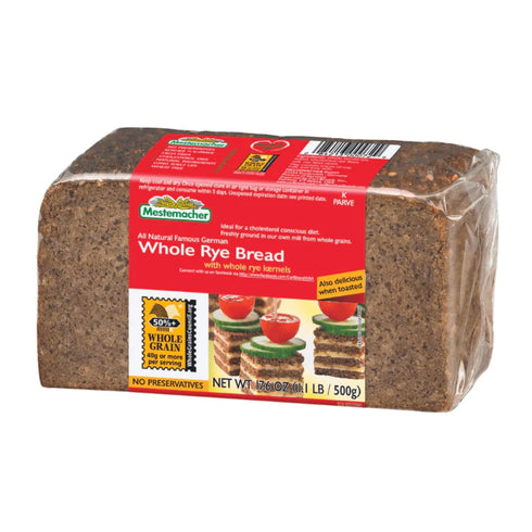 3 (1) (1) 17.6 Oz. (Pack 3) Mestemacher Natural High Fiber Bread Flavor Variety Bundle: Mestemacher Organic Three Grain