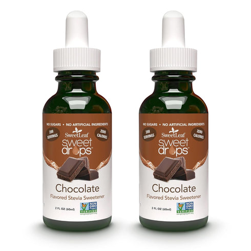 SweetLeaf Stevia Liquid Sweet Drops - Chocolate Flavored, Zero-Calorie Sweetener, 2 Fl Oz (Pack of 2)