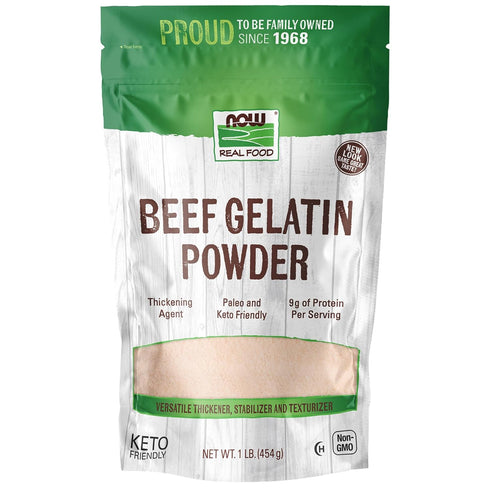 NOW Foods, Beef Gelatin Powder, Natural Thickening Agent, Source of Protein, 1-Pound