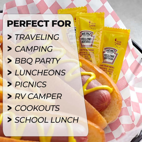 Packets Pack 150-Count 50 Packs Packets Bulk Condiment Variety - Single Serve of Each: Ketchup, Mayonnaise and Mustard