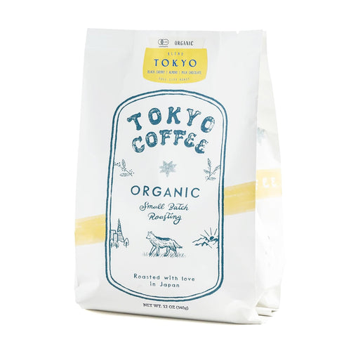 TOKYO COFFEE Organic Blend, Medium Dark Roast Whole Bean Coffee from Japan