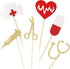 24pcs Nursing Cupcake Toppers, Glitter Medical RN Themed Cake Picks for Graduation Party Decorations