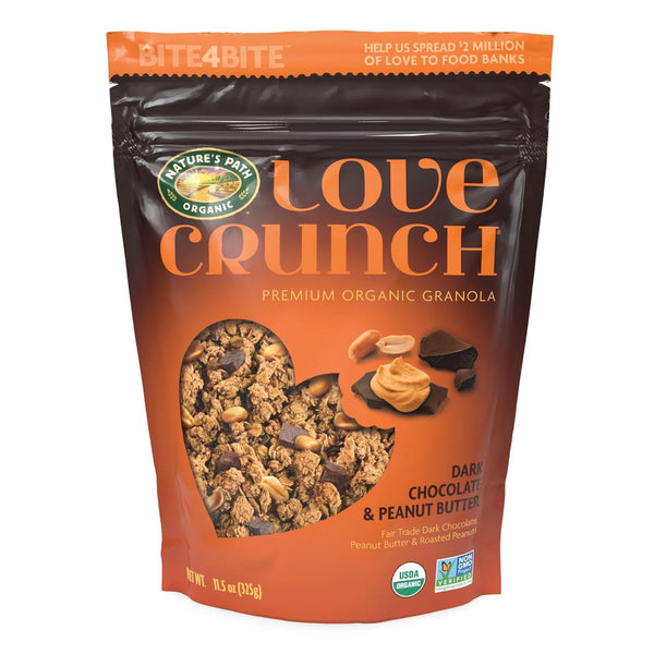 Love Crunch Organic Dark Chocolate & Peanut Butter Granola, 11.5 oz (Pack